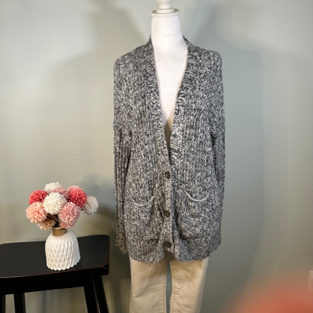 Abercrombie & Fitch Gray Marled Button-Up Cardigan - Picture 9 of 16